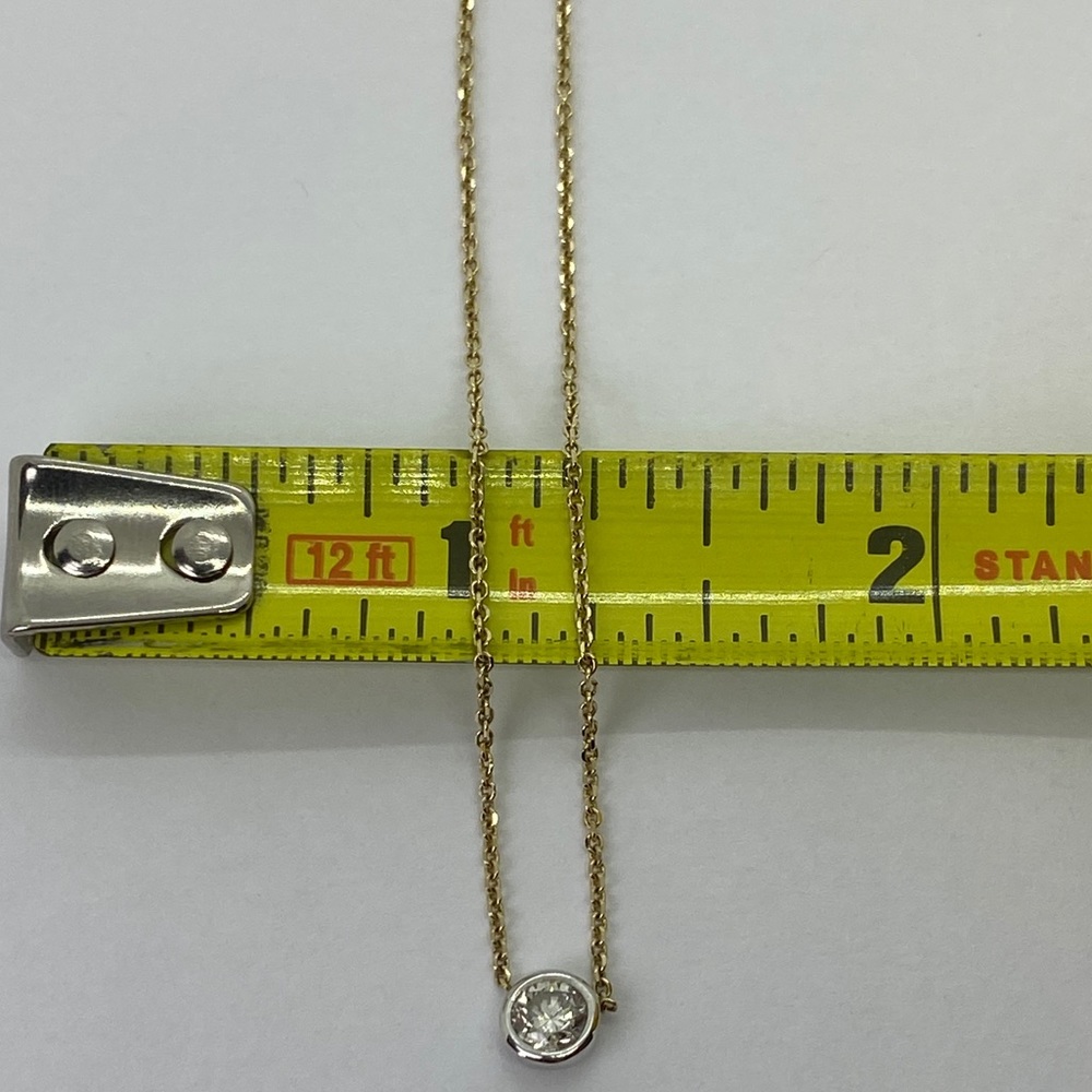 14KT solitaire diamond 💎 necklace - Picture 14 of 17